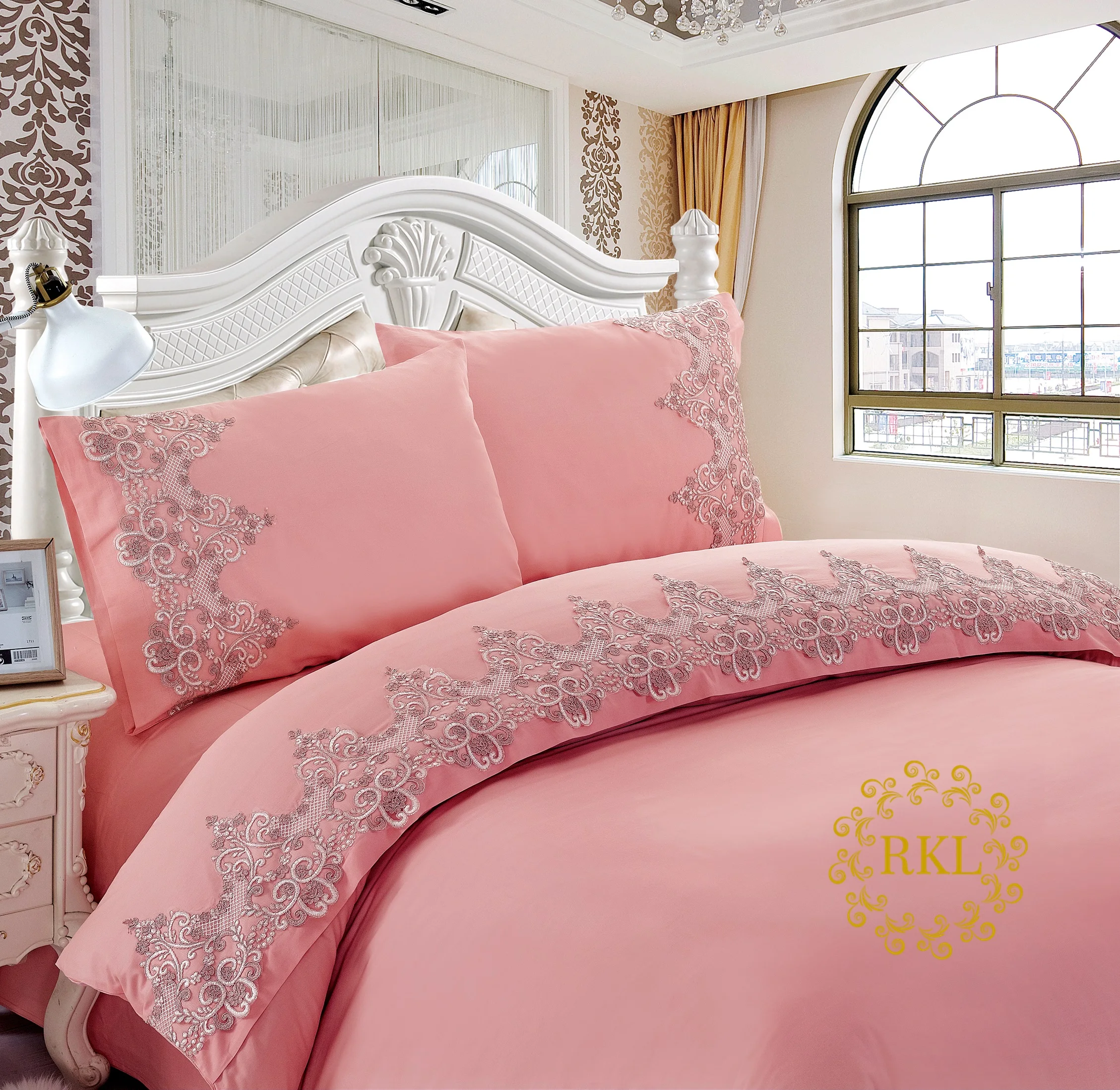 wholesale plain luxury 100% cotton bed sheet bedding set Soft Touch bed linen duvets and bed sheets