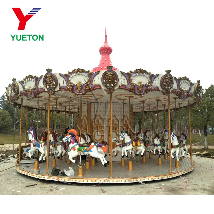 China Attractions Outdoor Luxury Christmas Amusement Park Rides Merry Go Round Carousel For Kids