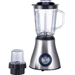 1.5L Glass Jar 2 Speeds 500W 2 In 1 Stainless Body Electric Powerful Ice Crushing Blender Juicer Blender