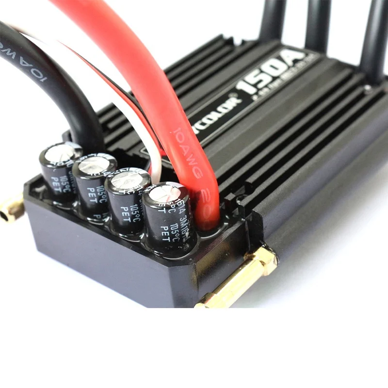 Водонепроницаемый Бесщеточный Регулятор Скорости Flycolor 150A ESC 2-6S Lipo с BEC 5,5 В/5A система водяного охлаждения для радиоуправляемой лодки