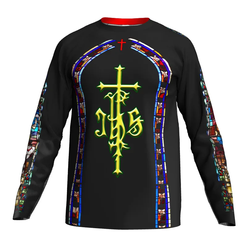 New Design Man Motocross Cycling Bicycle Long Shirt MTB Downhill Wear Clothing FOR Mountain Road Bike Jersey Bmx