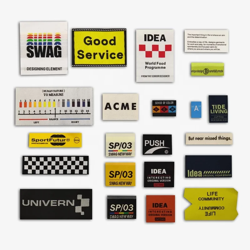 Factory Custom Design Garment Clothing Woven Label Tag/Woven Label/ Clothing Labels