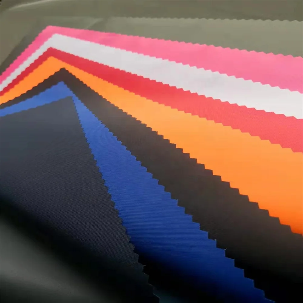 
polyester waterproof raincoat fabric/190T 0.18mm pvc coated taffeta fabric 