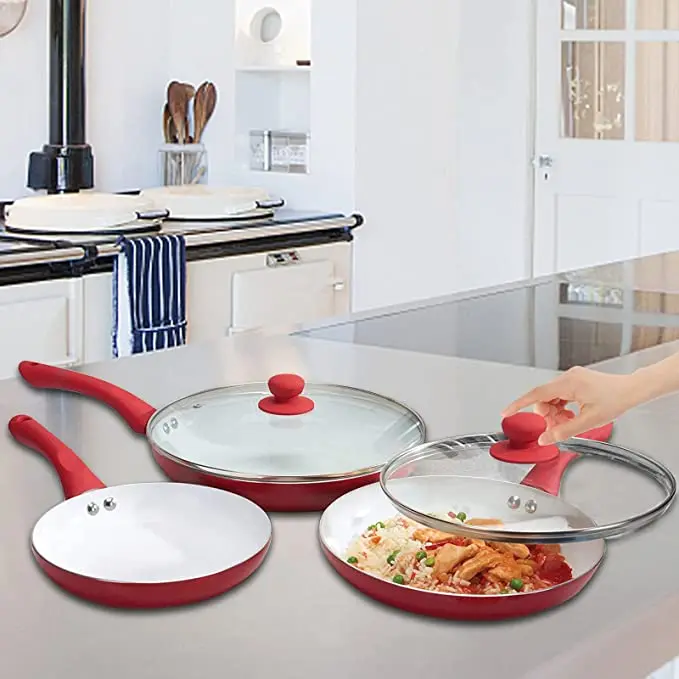 5 Pcs Pots and Pans Sets, Nonstick Cookware Set, Induction Pan Set