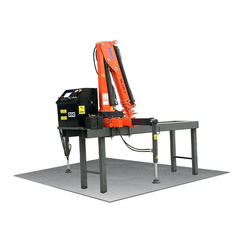 Remote control hydraulic small mini truck crane 1300KG lifting capacity mini crane