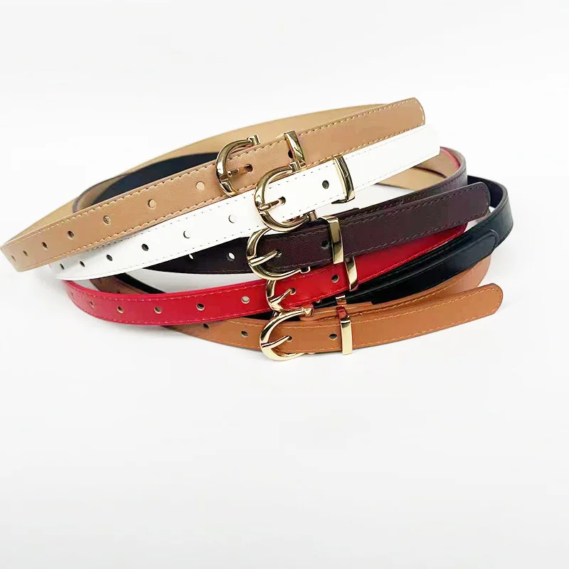 Fashion Antique Retro Simple Female Teens Thin Style Belts Ladies Cut Edge Jeans Belt