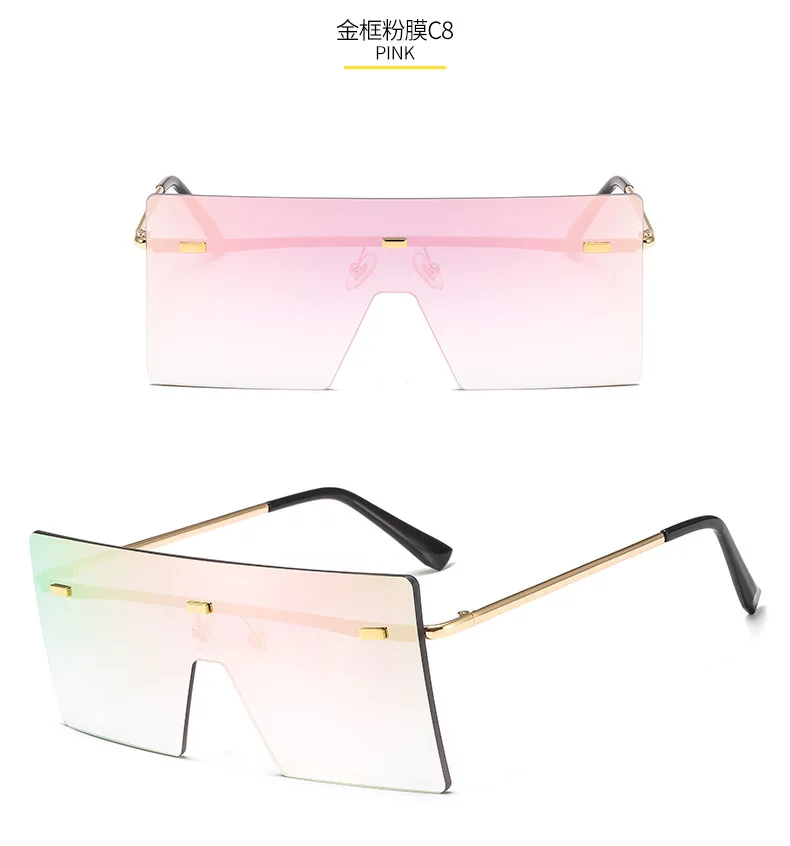 2020 sun glasses women luxury rimless square shade sunglasses lunette de soleil femme
