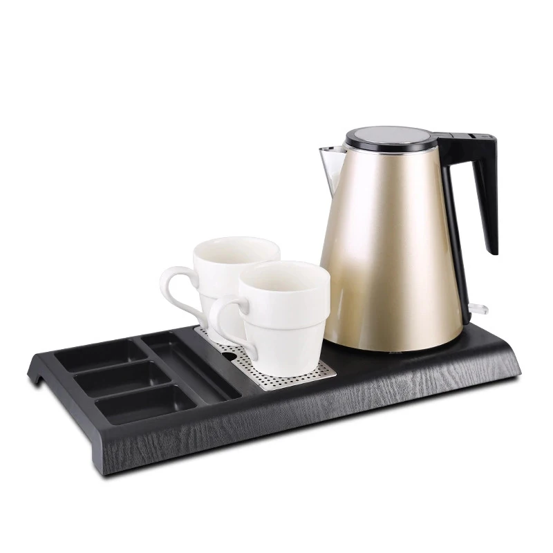 
 Роскошный электрический чайник из нержавеющей стали с лотком для отеля  