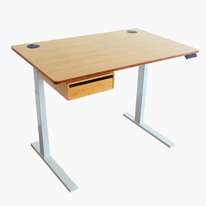 lifting Office desktop Electric Sit And Standing Desktop Height Adjustable Furniture Desk Bamboo Table Top Office desktop