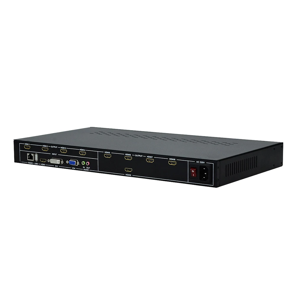 Corkiit video wall controller av 1080P video wall controller 3x3 9 HDMI outputs for commercial IT av