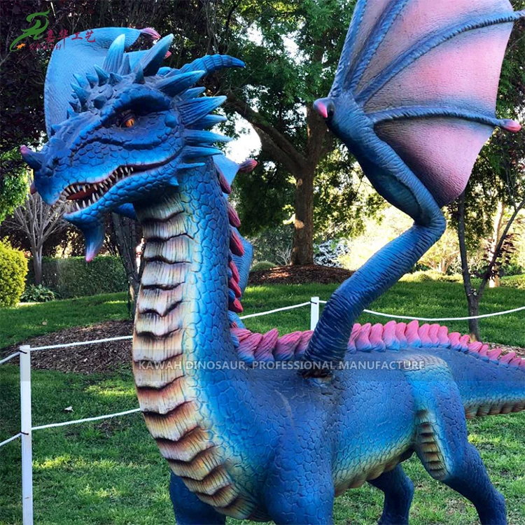 Animatronic Dragon Park Decoration Dragon Model Customized Infrared Control