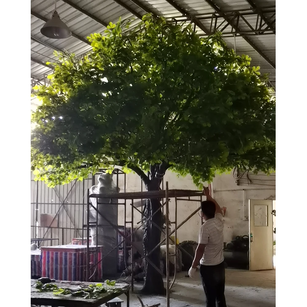 High Simulation Giant Anti Uv Indoor Outdoor Large Artificial Decorativeoak Tree Interior Fake Tree Decor