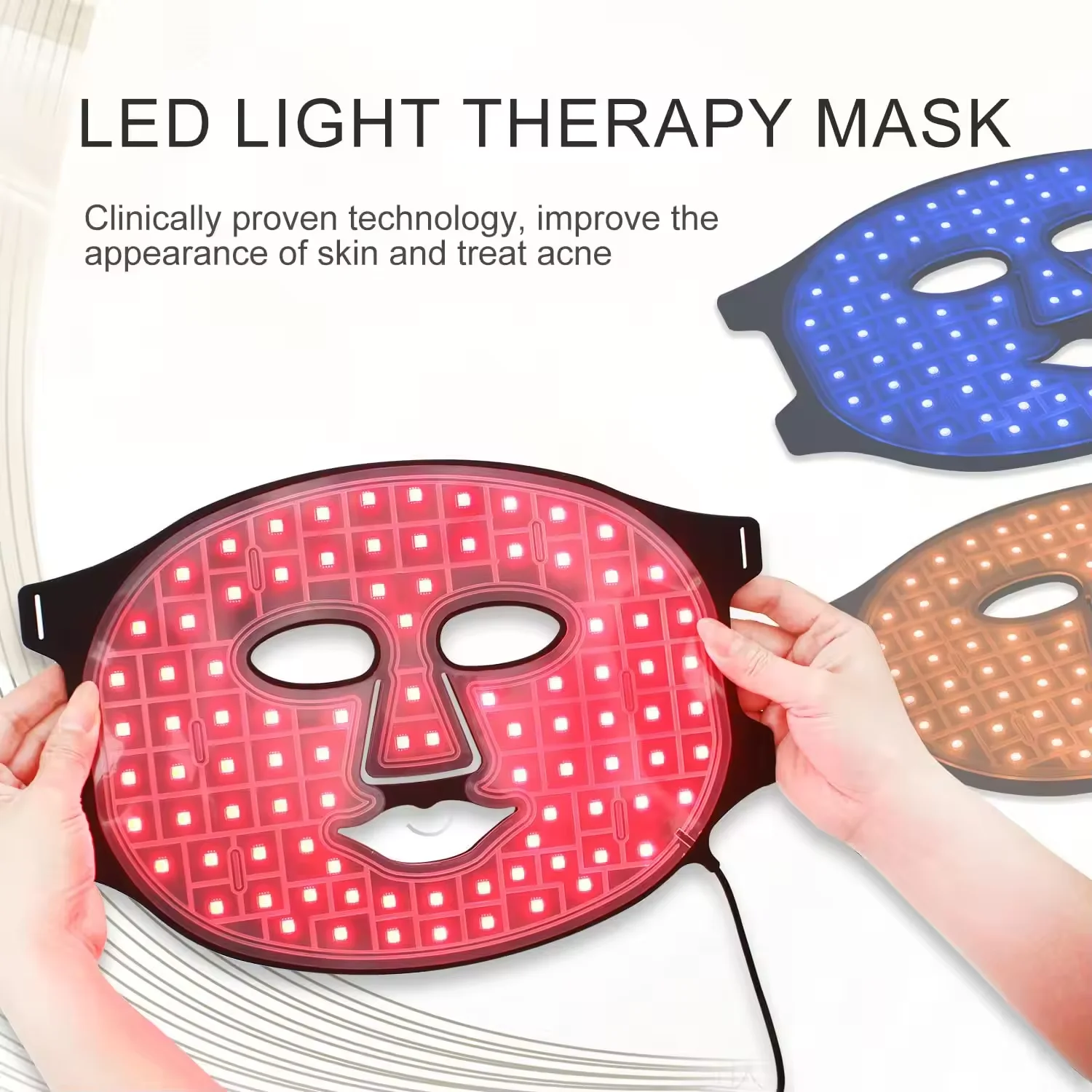 Phenitech Therapy Home Beauty Device Red Light Therapy For Face 7 Color LED Face Mask For Skin Rejuvenation Light