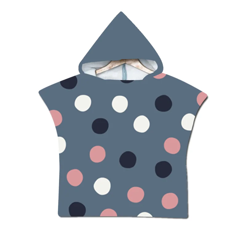 Hot Sell Wholesale Kids Hooded Towel Beach Surf Poncho Kids Hooded Beach Towel