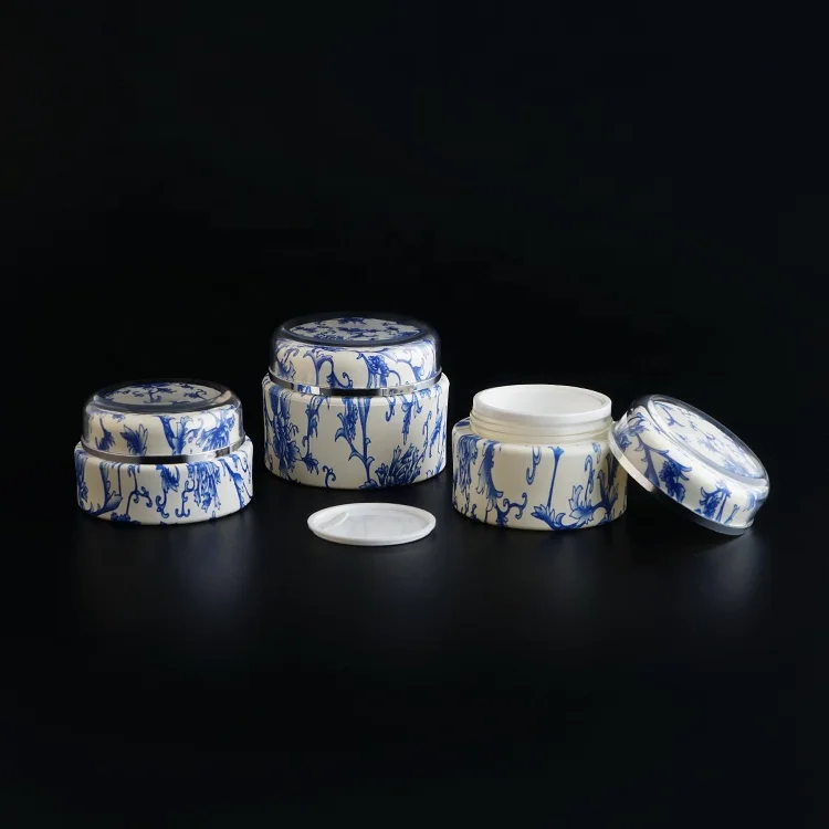 Skin Care Pcr Cosmetic Packaging Round Pump Plastic Empty Acrylic Cosmetic Cream Jar Airless Pump 30ml Pcr