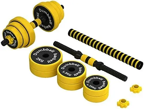 Free Weights 2-in-1 Set Non-slip Neoprene Hand Adjustable Dumbbell for Home OEM Unisex Gym and Office 40kg Universal Yellow
