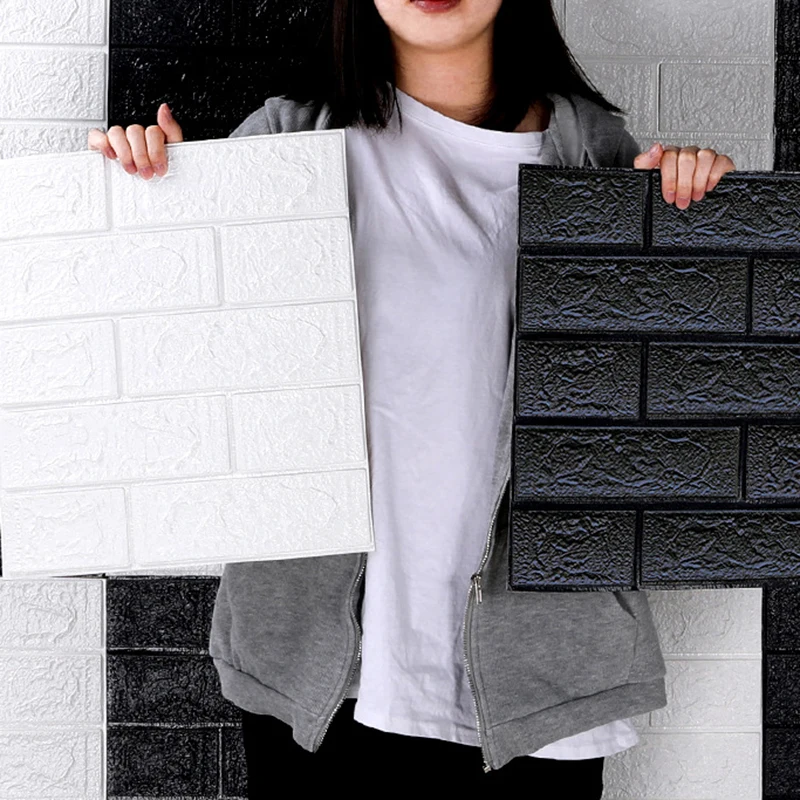 Self adhesive Foam sticker faux brick wall/self adhesive paper walpaper 3d wallpaper panel.jpg