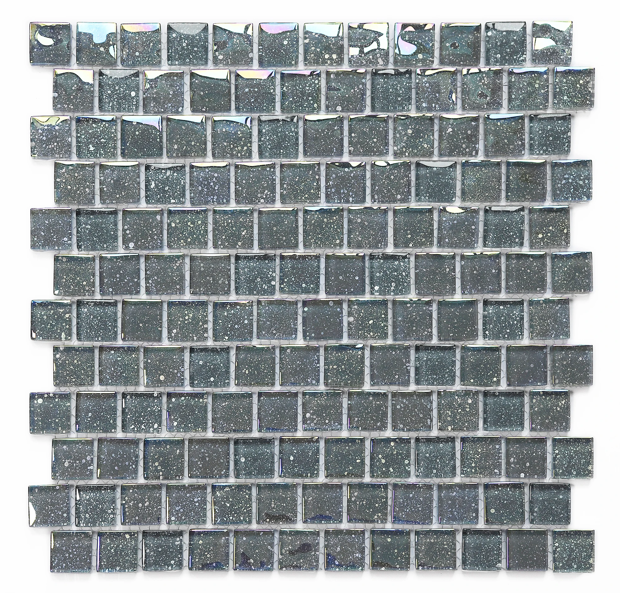 Glass Mosaic Tile Glitter Crystal Silver Glass Mosaic Tile