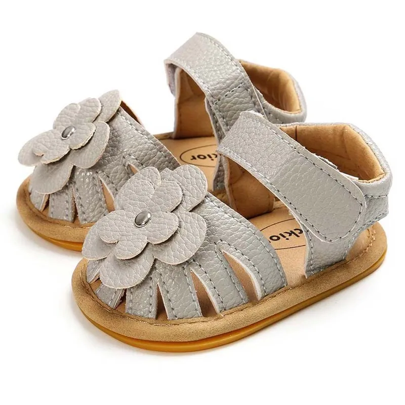 Newborn Toddler First Walkers Infant Shoes Baby Sandalen Summer Outdoor Flat Anti-Slip Flower Baby Sandals