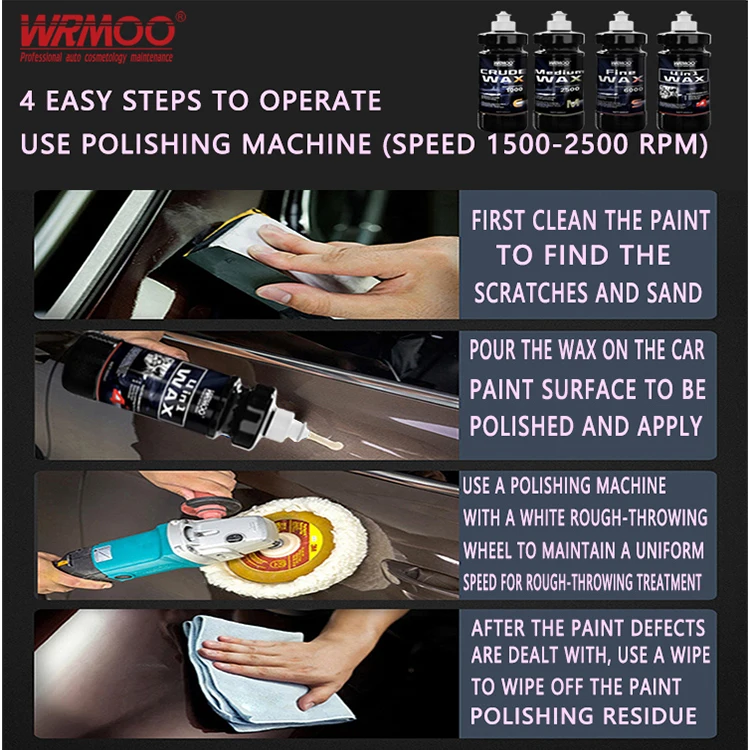 High Quality Wholesale Professional Car Care Product Car Coating Wax Medium Cutting Wax Polish Wax