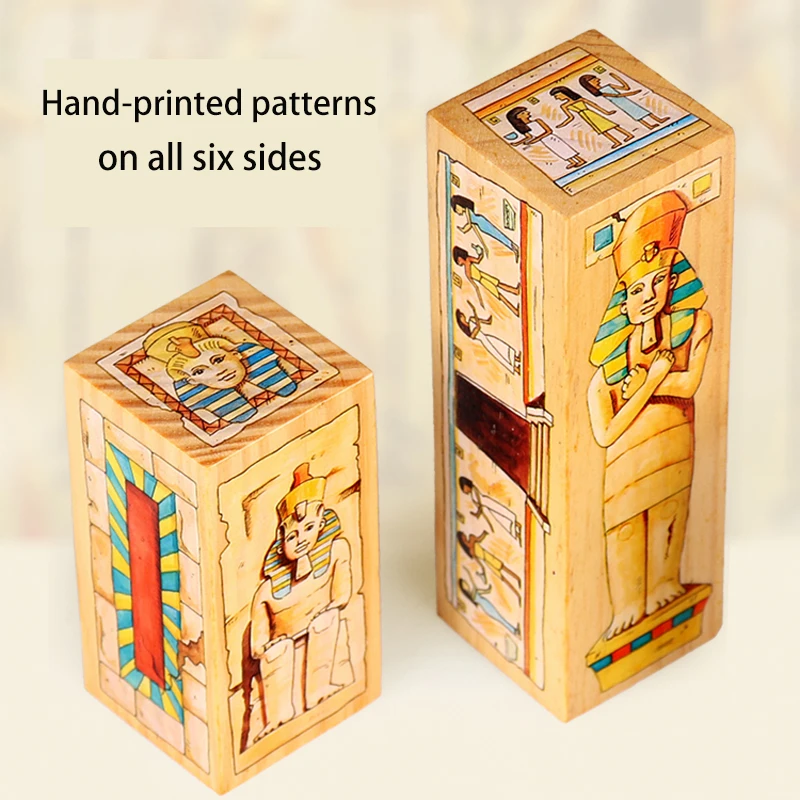 Manufactory direct sale wooden toy Egyptian all kind of style Pyramids Pharaoh spyramid wood building model material taj mahal