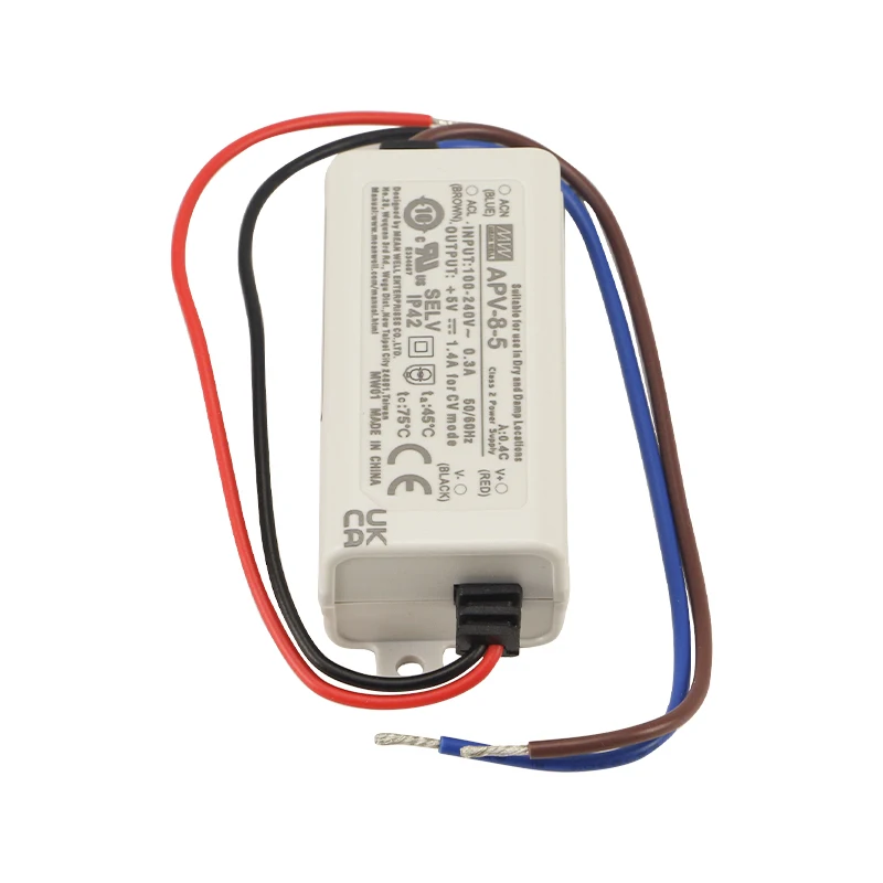 Meanwell бренд APV-8-24 0 ~ 1.4A 5 В 12 24 постоянного тока пластиковый корпус IP42 уровень