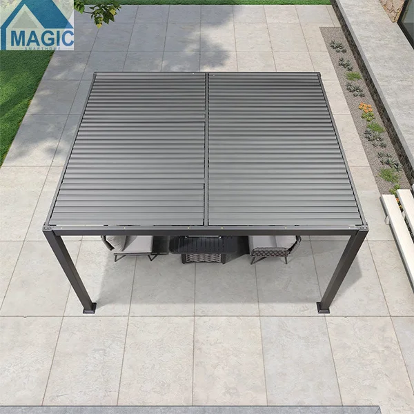 Высококачественная Жалюзийная крыша для наружной гостиной алюминиевая