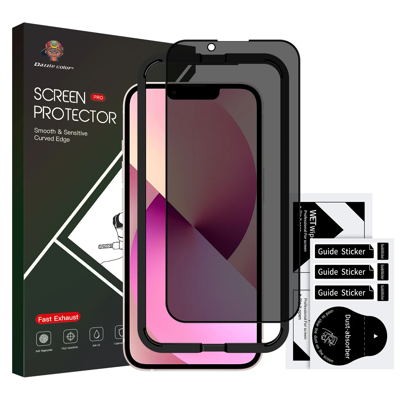 9H Hardness Anti Spy Privacy Smooth Touch Glass Screen Protector Film for iPhone 13 pro max