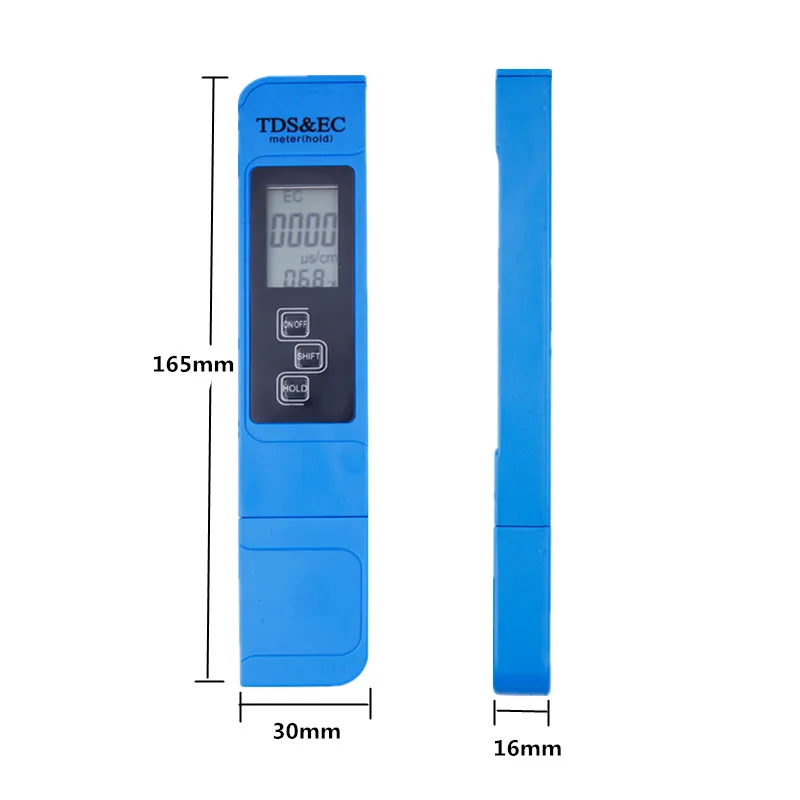  3 In1 TDS meter pen Portable digital EC Meter Water Quality Tester 0-9000 ppm For