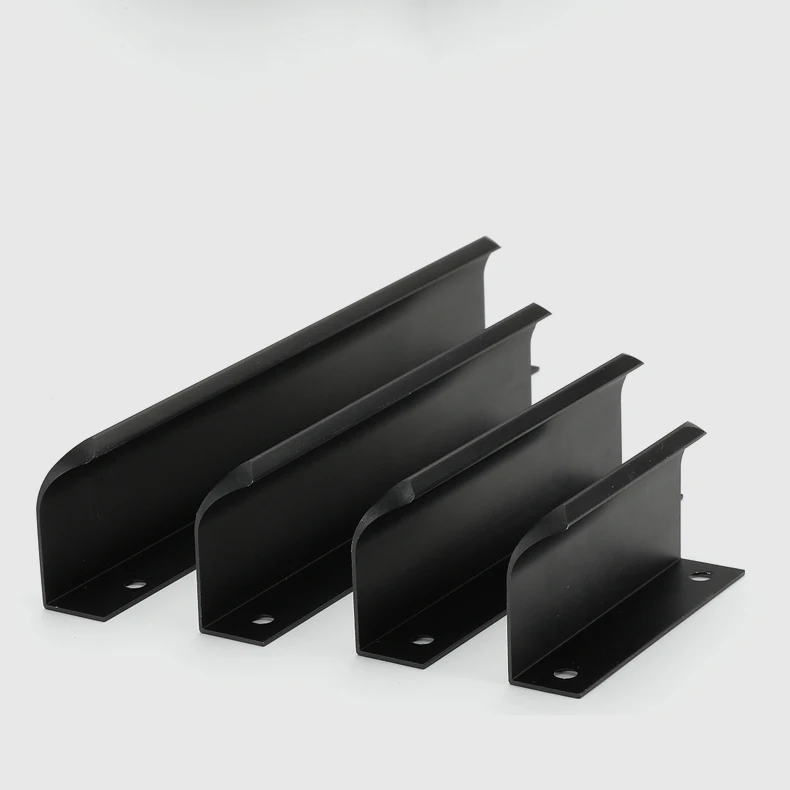 AIMINO Aluminum Metal Hidden Drawer Hardware Kitchen Cabinet Pull Handles