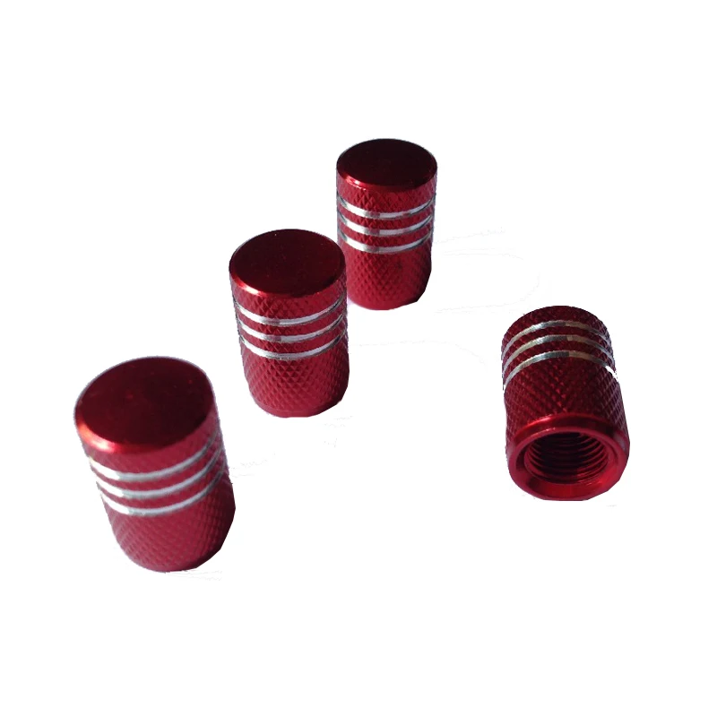 Multicoloured tyre valve dust cap aluminum material tyre valve screw cap cover universal tire valve stem caps