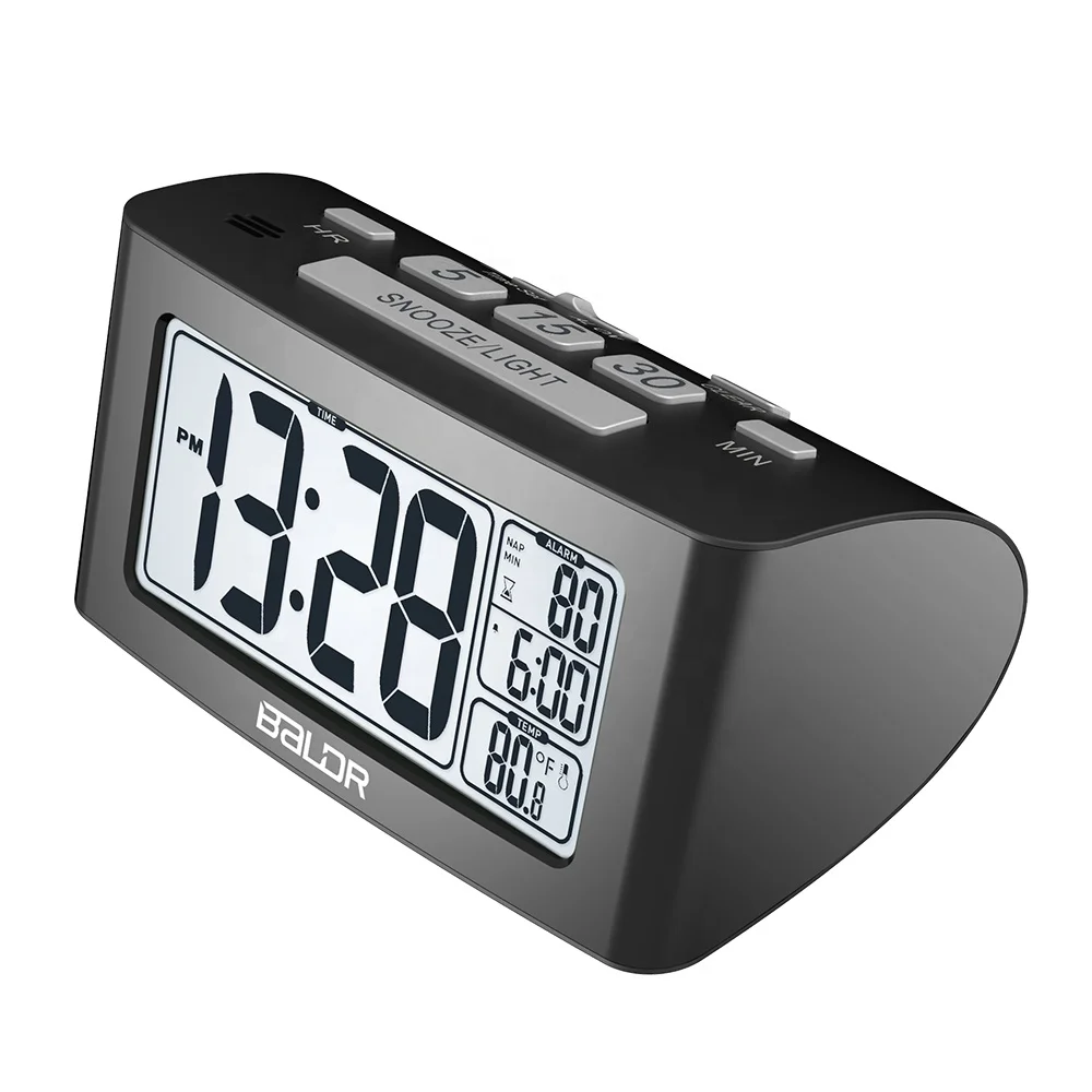 
Markdown clearance sale Digital Nap Alarm Clock Electric Table Snooze Table Clock with Backlight Indoor Thermometer  (1600079120542)