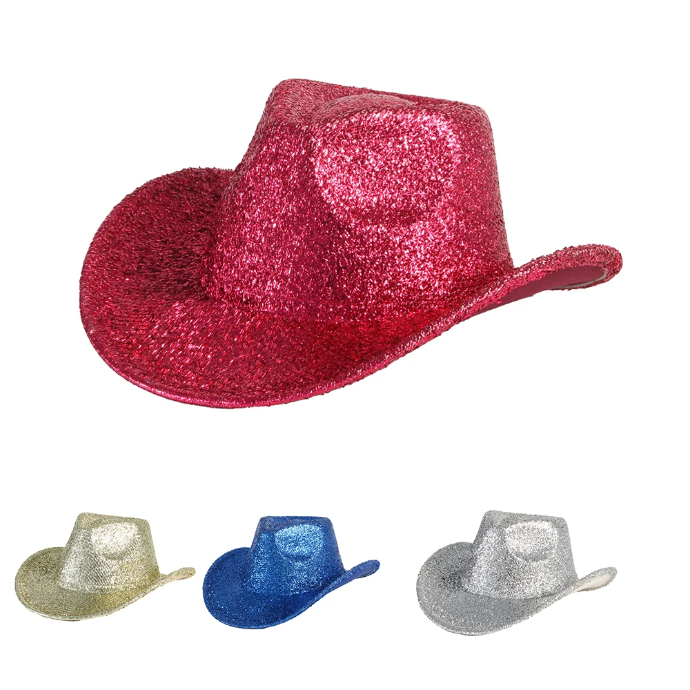 Wholesale colorful new year party fedora jazz hats summer sequin panama sun hat halloween party hat for adult & kids