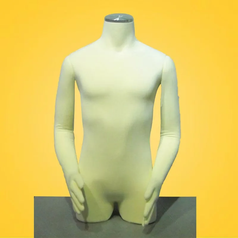 Half-body mannequin with pin cushion cloth, half-body soft-handed female mannequin, window display dummy.