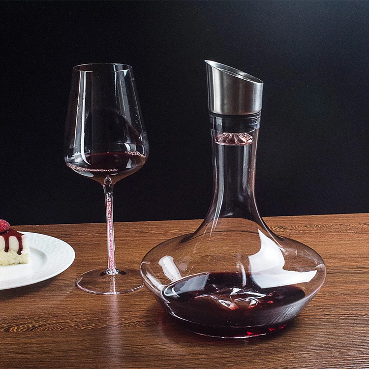 Iceberg Wine Decanter 100% Hand Blown Lead-Free Crystal Glass