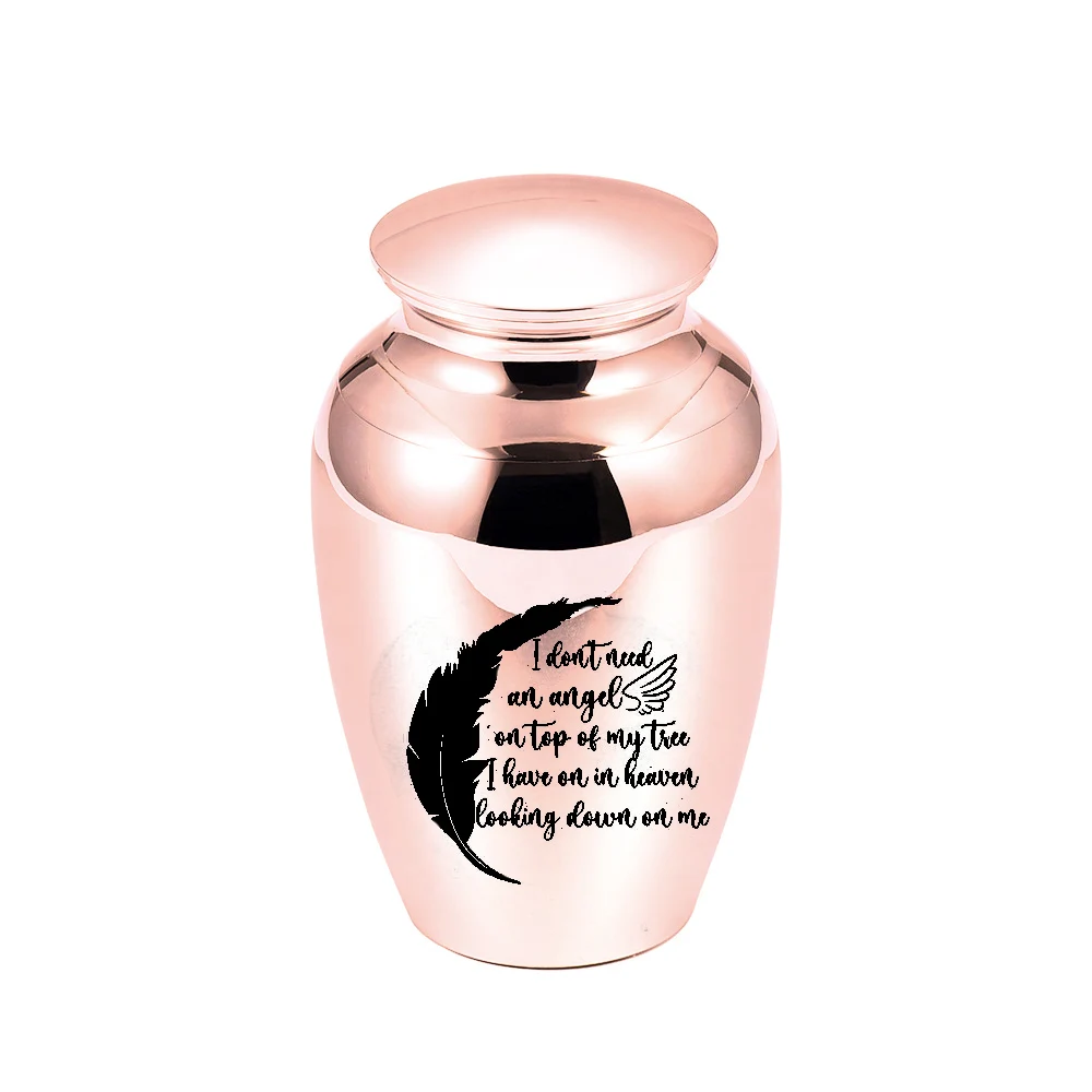 Angel Wings Human Ashes Urn Pets Dog Cat Bird Mouse Small Size Cremation Ashes Keepsake Stainless Steel Casket Pets Memorial Jar