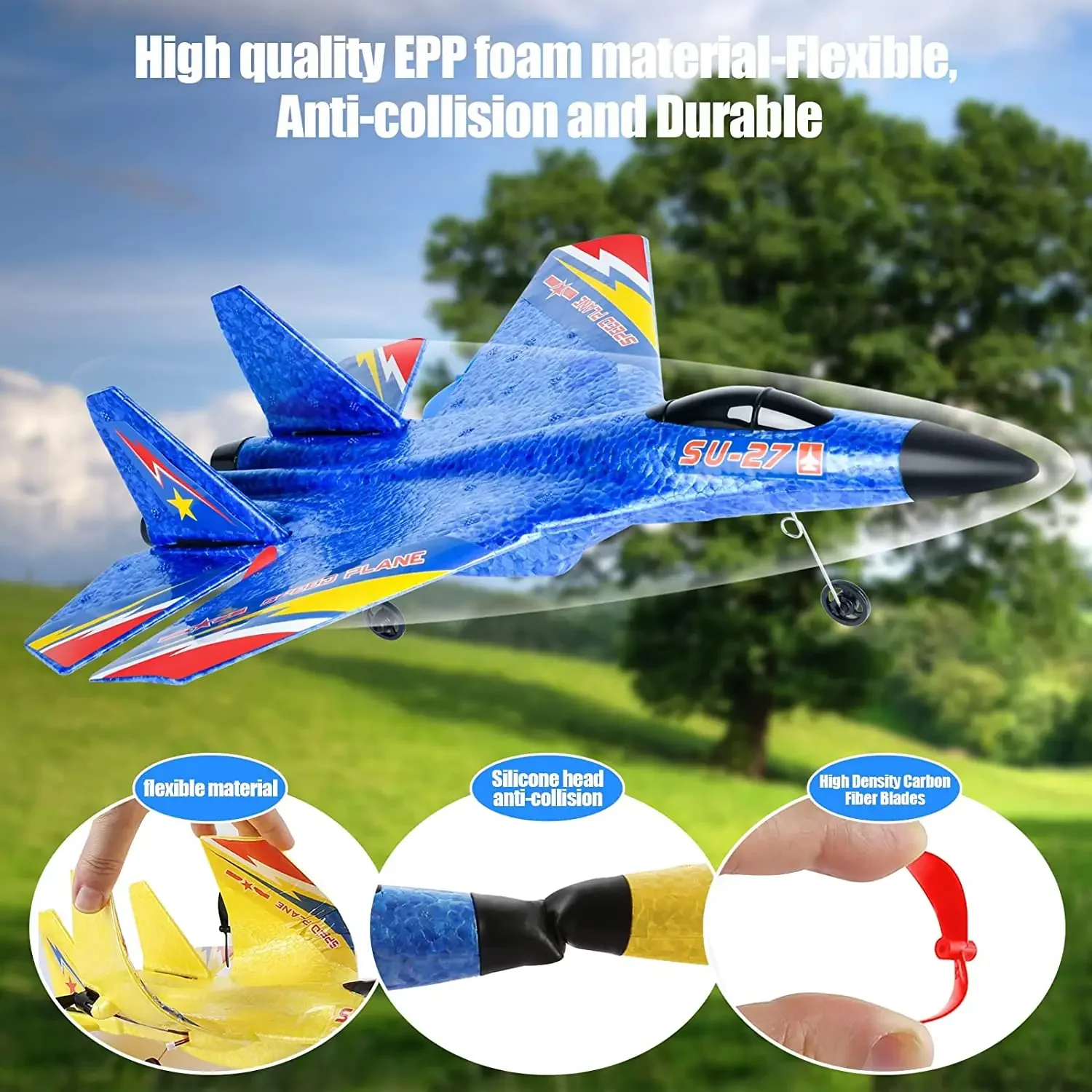 Hot Epp Su 27 Rc Airplane Aircraft Model Fighter Fixed-wing Glider Air Plane Anti-fall Unbreakable Flying Toy Rc Airplane