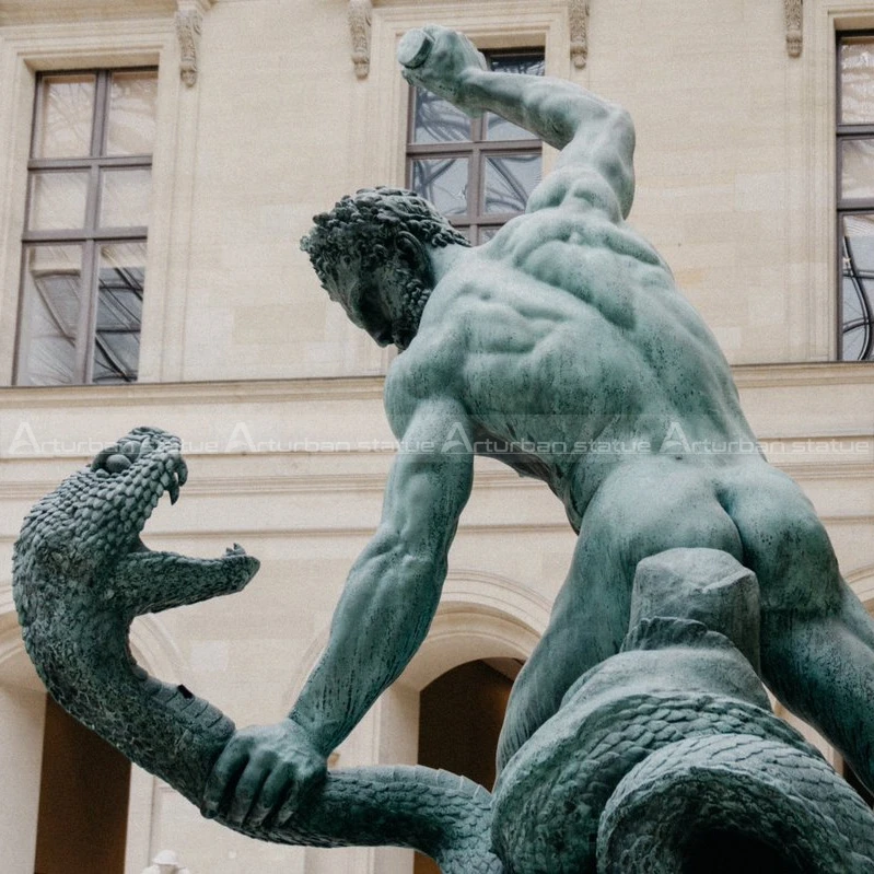 Hercules bronze statue  life size nude man bronze Hercules statue