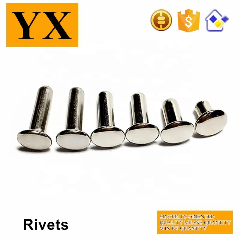 Anti-Rust nickel plating metal fastener 4mm rivet for helmet with large stock