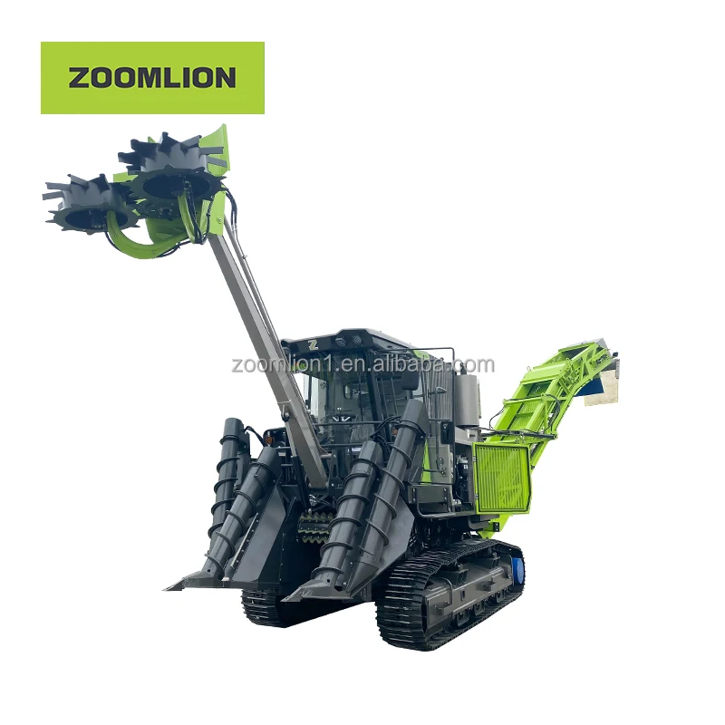 Zoomlion 230HP AS60TP Elevator type Cut-off Crawler-type sugarcane harvester Cummins engine