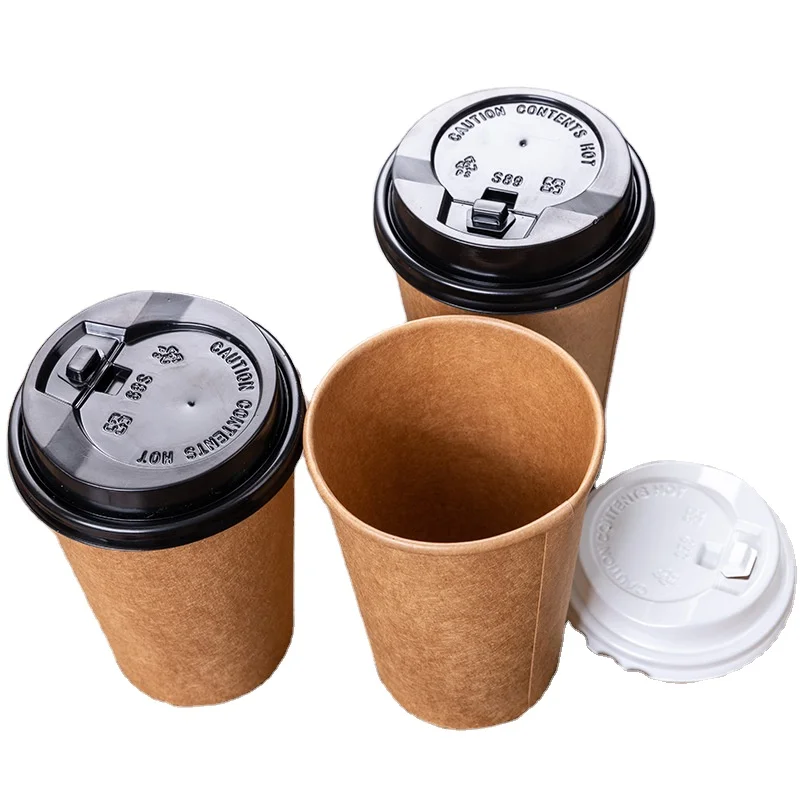 Custom Disposable Eco-Friendly Sugarcane Pulp Biodegradable Coffee Cup with Lid