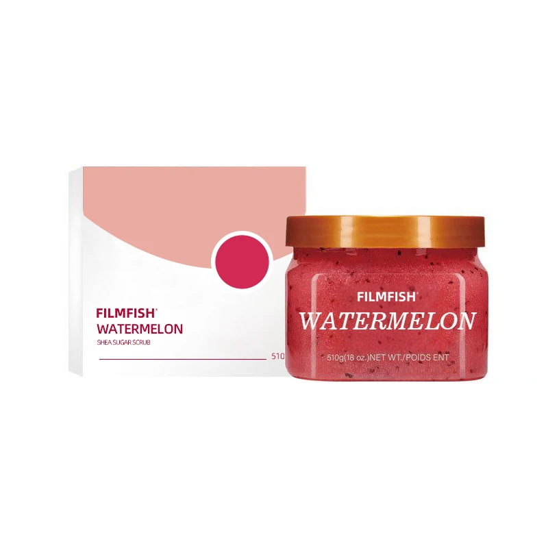 Organic Body Scrub Shea Butter Watermelon Vegan Exfoliating Skin Care Nature Private Label OEM Available