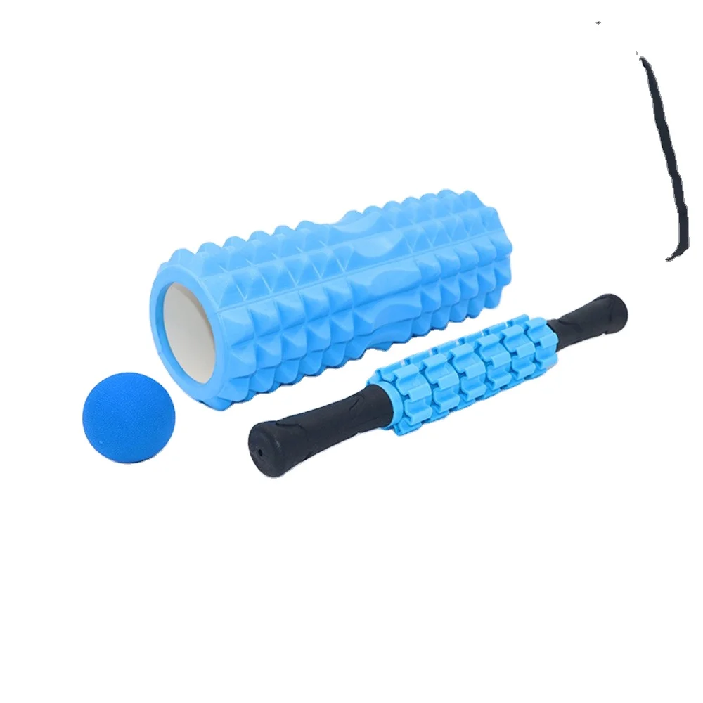 Hot sale 4 Pcs Set Crescent Moon-shaped Yoga Pillar Massage Stick Fascia Ball Set Hollow Foam Shaft Pilates Yoga Shaft