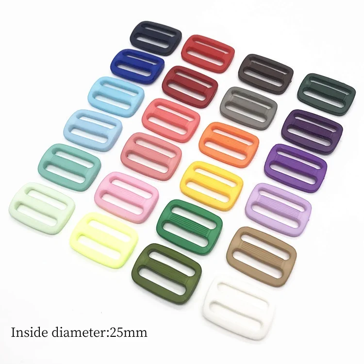 Rewin 25mm Plastic Tri-glide Buckle1 Inch Side Release Plastic Buckle Accessories For Backpack Cat Dog Collar Strap Webbing Bags