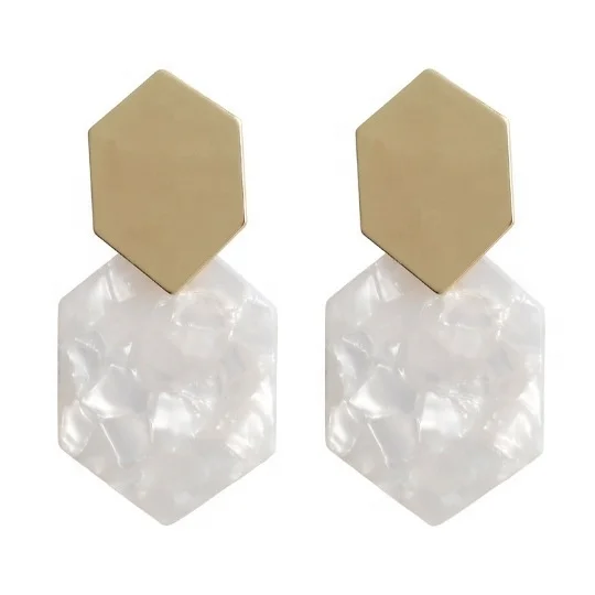2023 Wholesale Korean New Round Metal Earrings Bridal Earrings for Women Silver Plated Alloy Gold