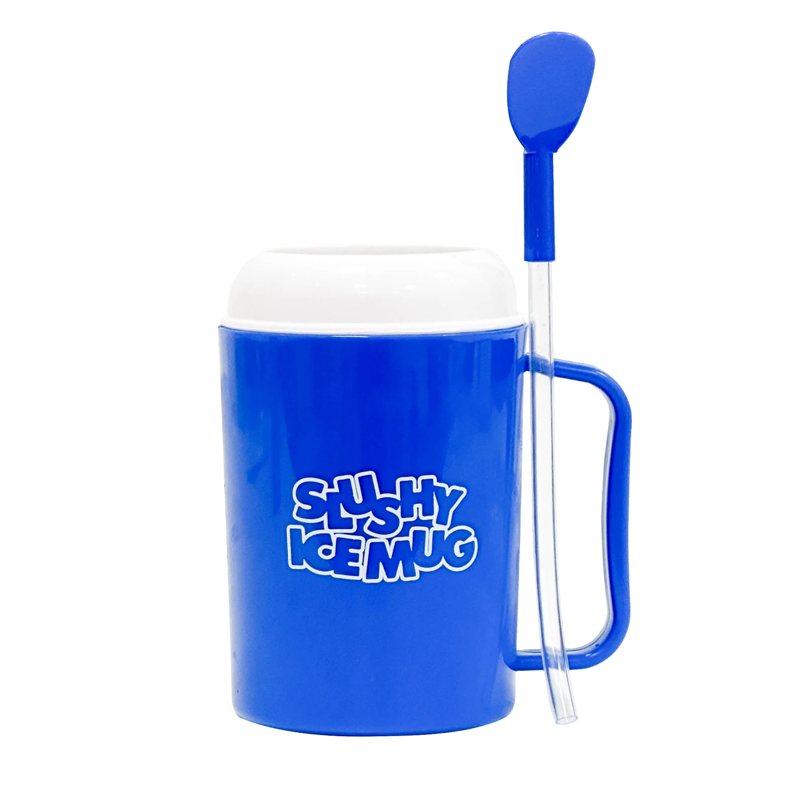 Wholesale Magic Ice maker Home DIY Smoothie Ice Cream Maker Cup Plastic Reusable Slushie Mug with Lid and Straw