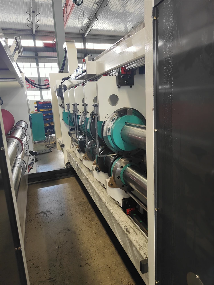 corrugated carton Lead Edge Feeder 4 Colors Printer Slotter with Stacker machine