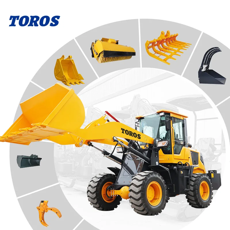 TOROS Small Wheel Mini 4x4 Tractor Excavator Digger  Loader For Sale Wheel Loaders For Sale In Canada