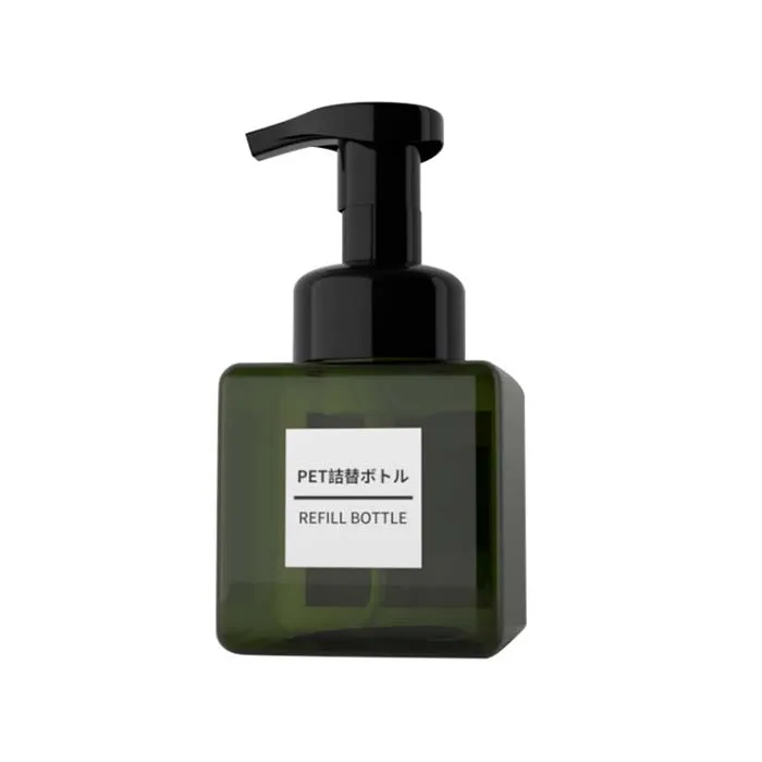 Square Lotion Pump Container Shampoo Shower Gel Cosmetic Package Mousse Bottle