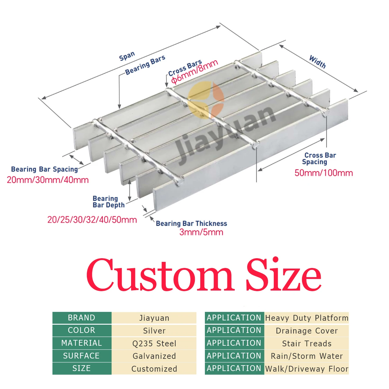 Manufacturer Price Galvanized Steel Grating For Transformer Substation Metal Bar Grate For Underground Pool Platform